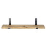 Hanah Home Estantería Decorativa de Pared de Madera Negro y Nogal